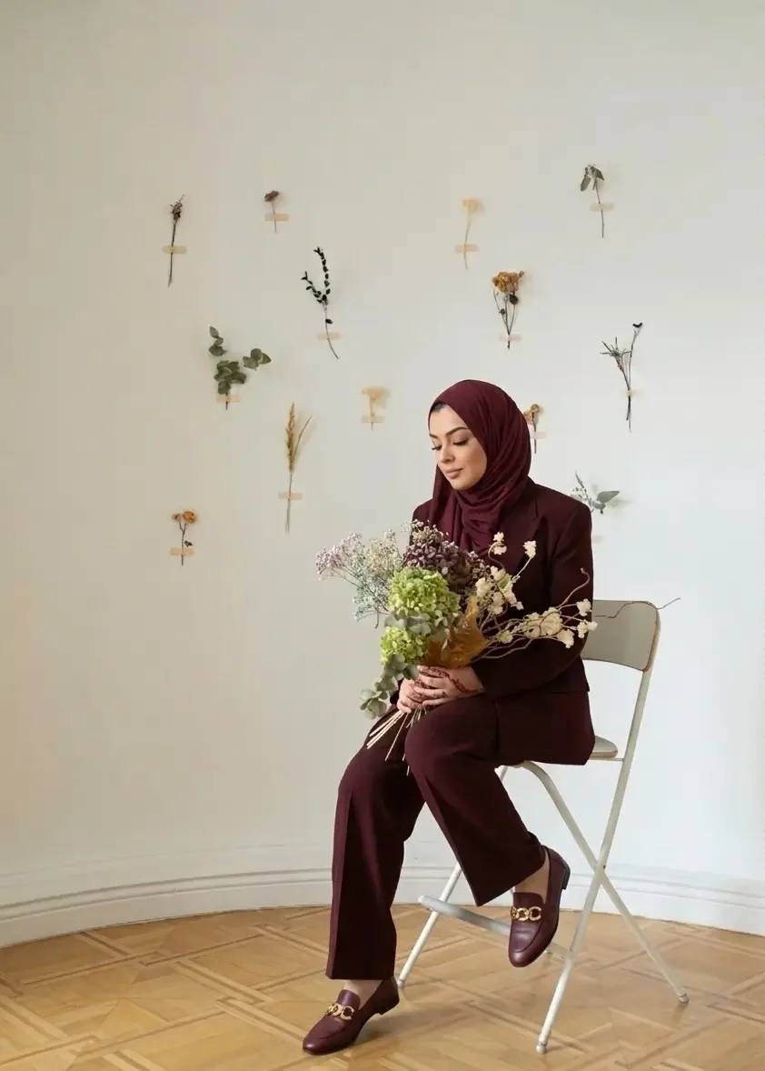 Zainab met bloemen in handen - gli cool programma - leefstijlcoaching via je verzekering bij Chyrsalis Coaching