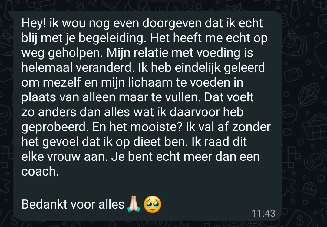 Review - leefstijlcoach en orthomoleculair therapeut bij Chrysalis Coaching